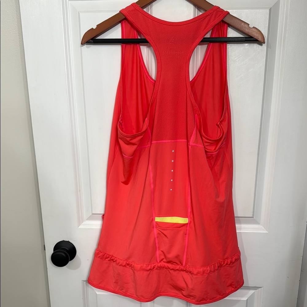 MPG Red Ruffled Relaxed Tank Top - Picture 3 of 6